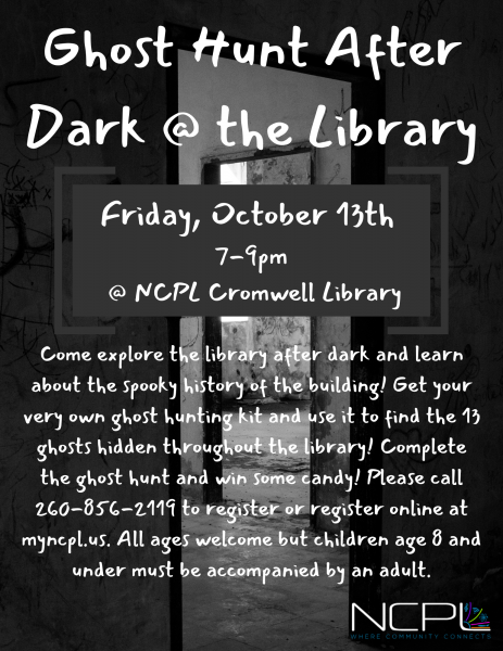Image for event: Ghost Hunt After Dark @ the Library